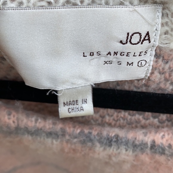 JOA 🔥 Windowpane Crewneck Cropped Sweater Sz L - Picture 4 of 8